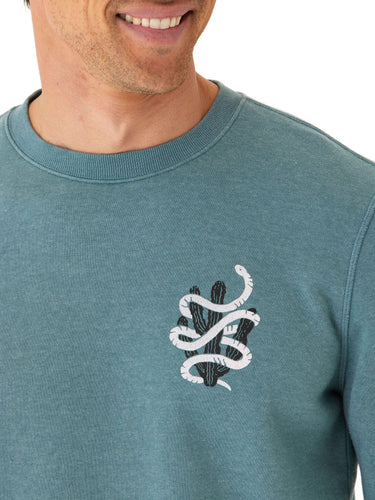 Mineral Wash Graphic Fleece Crew Mens Outerwear Sweatshirt Threads 4 Thought 