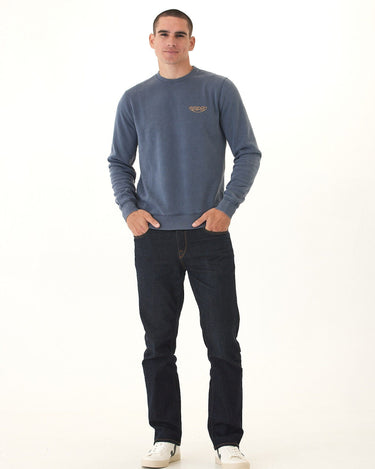 Mineral Wash Crescent Mountain Graphic Fleece Crewneck Threads 4 Thought 