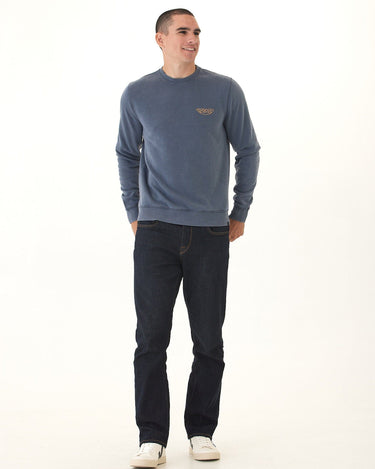 Mineral Wash Crescent Mountain Graphic Fleece Crewneck Threads 4 Thought 