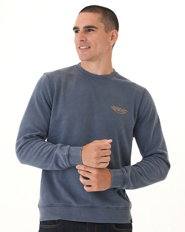 Mineral Wash Crescent Mountain Graphic Fleece Crewneck Threads 4 Thought 