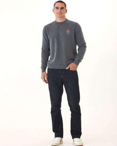 Mineral Wash Diamond Horizon Graphic Fleece Crewneck Threads 4 Thought 