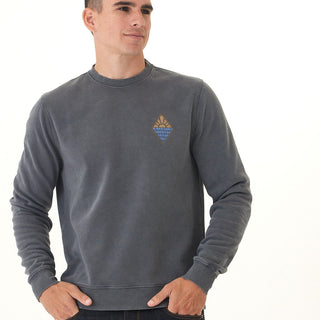 Mineral Wash Diamond Horizon Graphic Fleece Crewneck Threads 4 Thought 