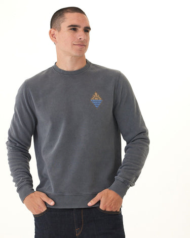 Mineral Wash Diamond Horizon Graphic Fleece Crewneck Threads 4 Thought 