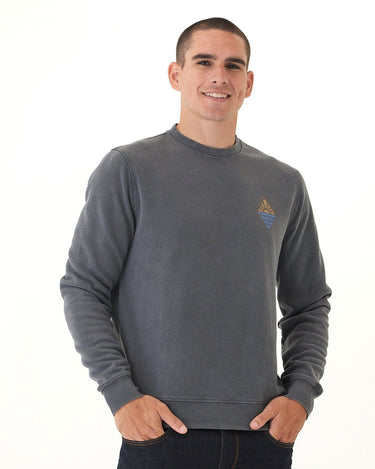 Mineral Wash Diamond Horizon Graphic Fleece Crewneck Threads 4 Thought 