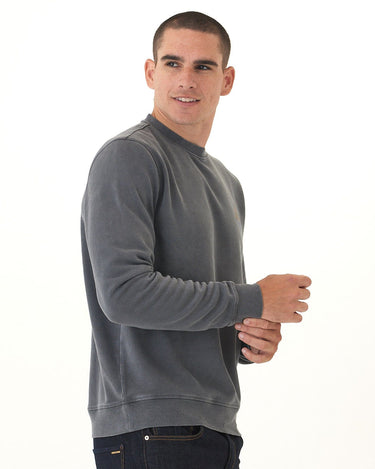 Mineral Wash Diamond Horizon Graphic Fleece Crewneck Threads 4 Thought 