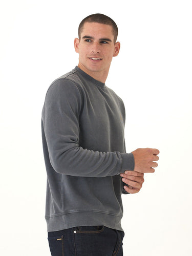 Mineral Wash Diamond Horizon Graphic Fleece Crewneck Threads 4 Thought 