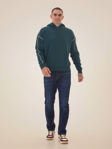 Marcel Triblend Fleece Contrast Piping Pullover Hoodie Mens Outerwear Sweatshirt Threads 4 Thought 