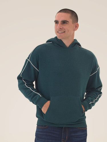 Marcel Triblend Fleece Contrast Piping Pullover Hoodie Mens Outerwear Sweatshirt Threads 4 Thought 