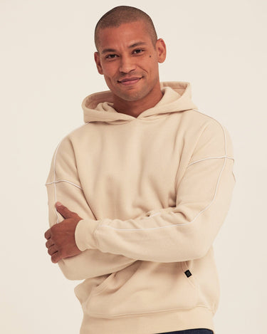 Marcel Triblend Fleece Contrast Piping Pullover Hoodie Mens Outerwear Sweatshirt Threads 4 Thought 