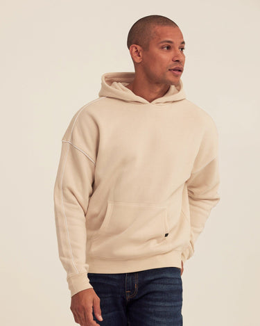 Marcel Triblend Fleece Contrast Piping Pullover Hoodie Mens Outerwear Sweatshirt Threads 4 Thought 