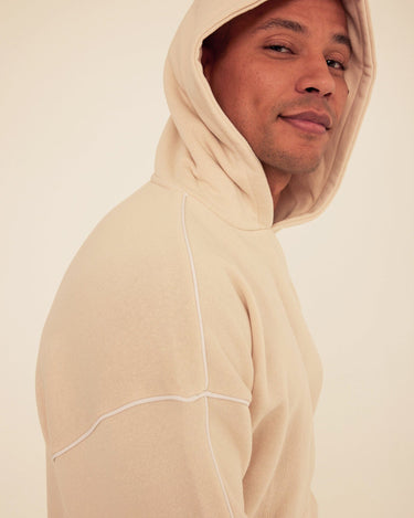 Marcel Triblend Fleece Contrast Piping Pullover Hoodie Mens Outerwear Sweatshirt Threads 4 Thought 