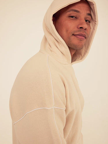 Marcel Triblend Fleece Contrast Piping Pullover Hoodie Mens Outerwear Sweatshirt Threads 4 Thought 