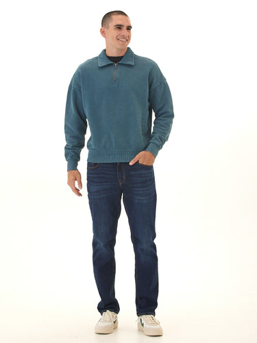 Gabe Mineral Wash Heavy Terry Quarter Zip Pullover Threads 4 Thought 