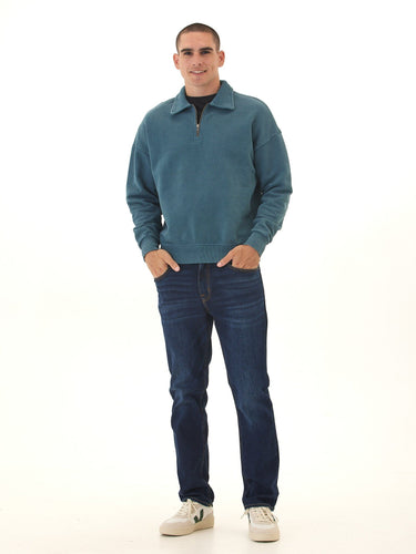 Gabe Mineral Wash Heavy Terry Quarter Zip Pullover Threads 4 Thought 