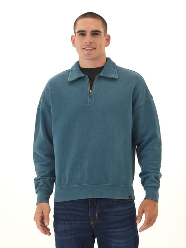 Gabe Mineral Wash Heavy Terry Quarter Zip Pullover Threads 4 Thought 