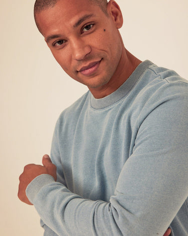 Corey Denim Terry Crew Sweatshirt Threads 4 Thought 