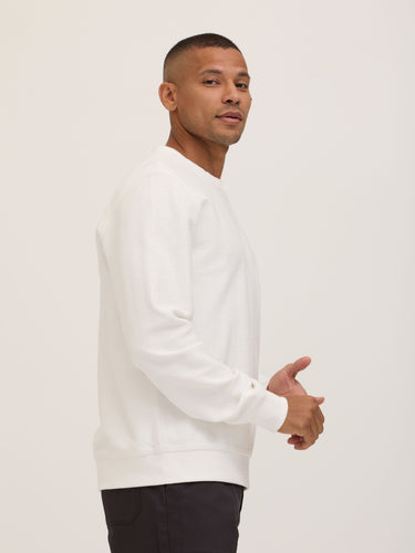 Corey Herringbone Terry Crew Pullover Mens Outerwear Sweatshirt Threads 4 Thought 