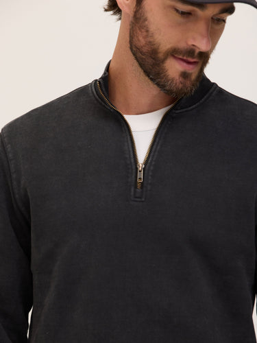Zack Mineral Wash Heavy Terry Quarter Zip Mens Outerwear Sweatshirt Threads 4 Thought 