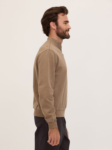 Zack Mineral Wash Heavy Terry Quarter Zip Mens Outerwear Sweatshirt Threads 4 Thought 