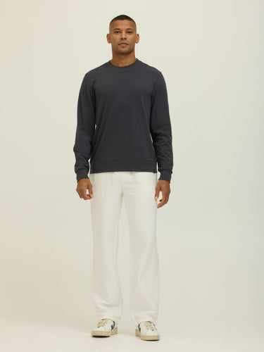 Corey Fleeced Rib Crew Pullover Mens Outerwear Sweatshirt Threads 4 Thought 
