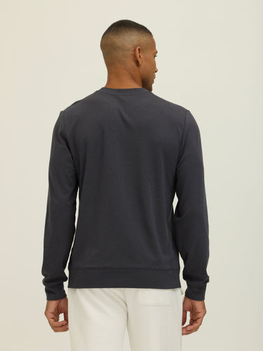 Corey Fleeced Rib Crew Pullover Mens Outerwear Sweatshirt Threads 4 Thought 