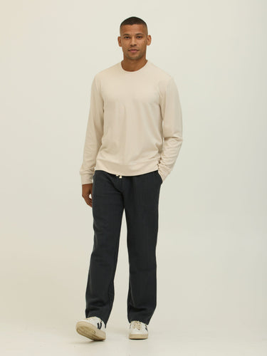 Corey Fleeced Rib Crew Pullover Mens Outerwear Sweatshirt Threads 4 Thought 