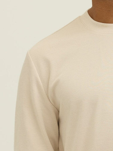 Corey Fleeced Rib Crew Pullover Mens Outerwear Sweatshirt Threads 4 Thought 
