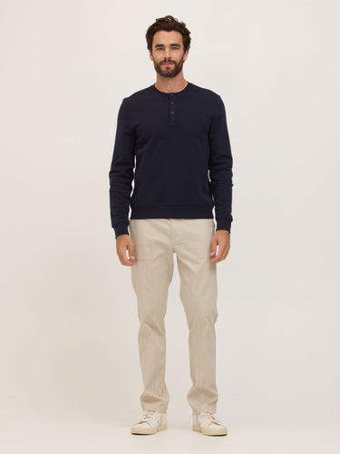 Cayden CVC Fleece Henley Pullover Threads 4 Thought 