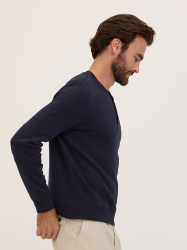 Cayden CVC Fleece Henley Pullover Threads 4 Thought 