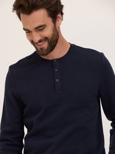 Cayden CVC Fleece Henley Pullover Threads 4 Thought 
