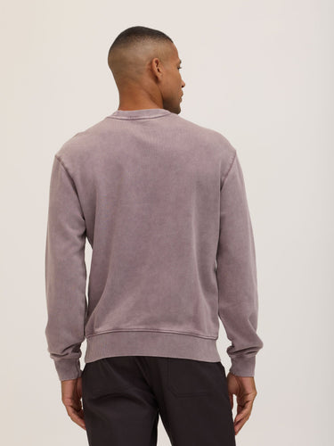 Dallas Mineral Wash Cotton Blend Terry Relaxed Crew Pullover Mens Outerwear Sweatshirt Threads 4 Thought 