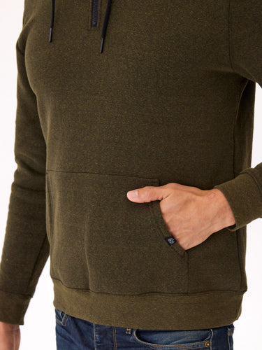 Triblend Breton Half Zip Hoodie Mens Outerwear Sweatshirt Threads 4 Thought 