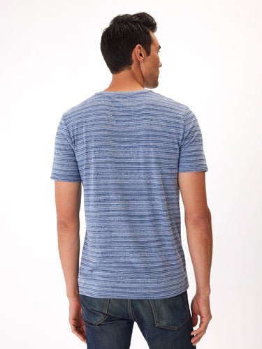 Dirt Road Stripe V-Neck Mens Tops Tshirt Short Threads 4 Thought 