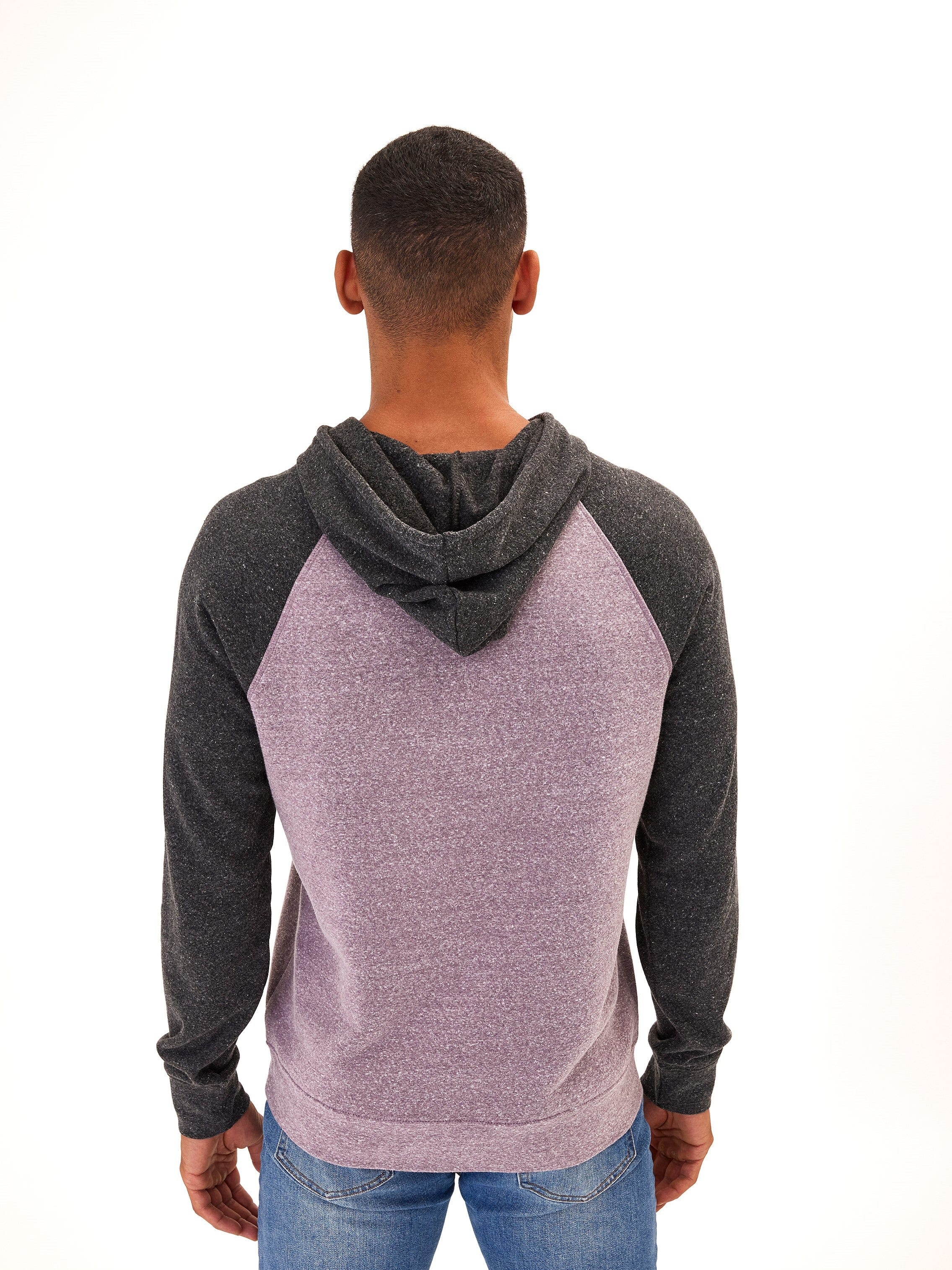Triblend Fleece Colorblock Raglan Hoodie Mens Outerwear Sweatshirt Threads 4 Thought 