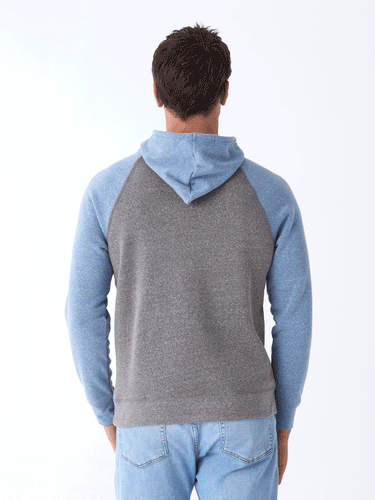 Triblend Fleece Colorblock Raglan Hoodie Mens Outerwear Sweatshirt Threads 4 Thought 