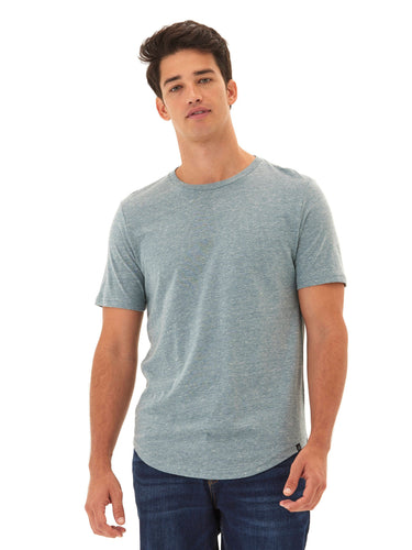 Triblend Contrast Stitch Crew Neck Mens Tops Tshirt Short Threads 4 Thought 