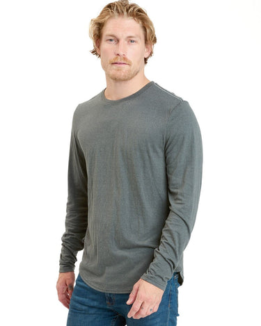 Kye Triblend Long Sleeve Crew Mens Tops Tshirt Long Threads 4 Thought 