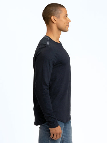 Kye Triblend Long Sleeve Crew Mens Tops Tshirt Long Threads 4 Thought