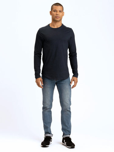 Kye Triblend Long Sleeve Crew Mens Tops Tshirt Long Threads 4 Thought 