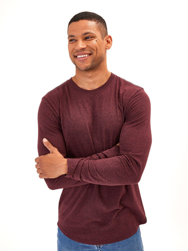 Kye Triblend Long Sleeve Crew Mens Tops Tshirt Long Threads 4 Thought