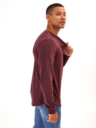 Kye Triblend Long Sleeve Crew Mens Tops Tshirt Long Threads 4 Thought