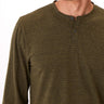 Stripe Triblend Long Sleeve Henley Mens Tops Tshirt Long Threads 4 Thought 