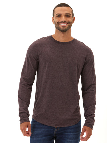 Black Fleck Triblend LS Crew Threads 4 Thought