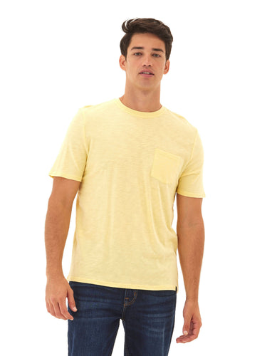 Slub Jersey Crew Neck Pocket Tee Mens Tops Tshirt Short Threads 4 Thought 