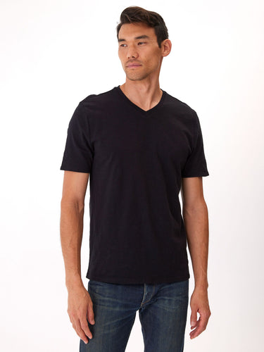 Short Sleeve Slub V-Neck Tee Mens Tops Tshirt Short Threads 4 Thought 