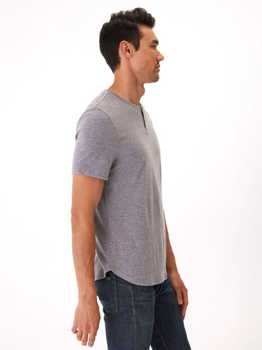 Baseline 2 Button Short Sleeve Henley Mens Tops Tshirt Short Threads 4 Thought 