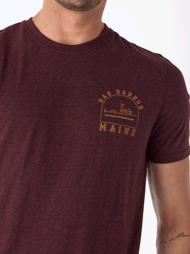Bar Harbour Triblend Graphic Tee Mens Tops Tshirt Short Threads 4 Thought