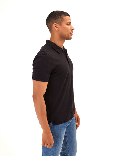 Slub Jersey Polo Mens Tops Tshirt Short Threads 4 Thought 
