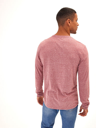 Embroidery Long Sleeve Triblend Crew Mens Tops Tshirt Long Threads 4 Thought