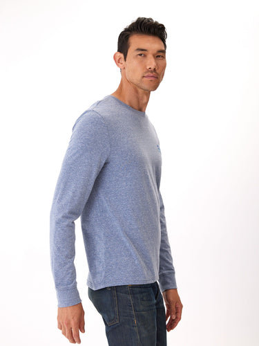 Embroidery Long Sleeve Triblend Crew Mens Tops Tshirt Long Threads 4 Thought